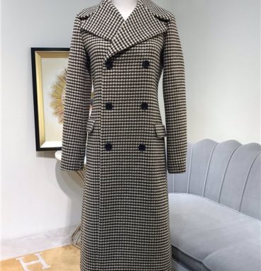 dior houndstooth wool coat