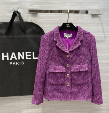 chanel purple suit jacket