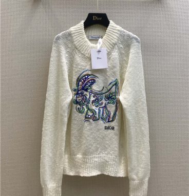 dior embroidery sweater
