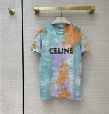 celine loose cotton t-shirt with studs