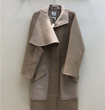 hermes plaid cashmere coat