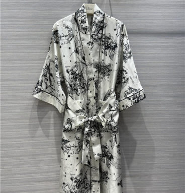 dior silk print nightgown pajamas