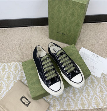 gucci canvas sneakers womens