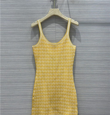 fendi ff knitted dress
