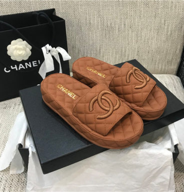 chanel embroidery slippers