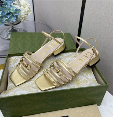 gucci braided strap sandals