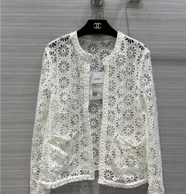 chanel water soluble flower cardigan