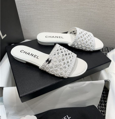 chanel flat sandals slippers