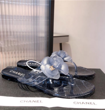 chanel flat transparent sandals