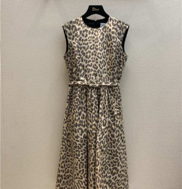 dior leopard print dress