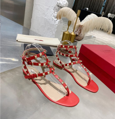 valentino studded flat sandals