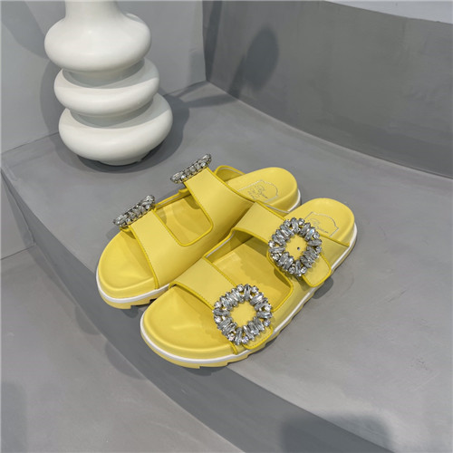 roger vivier diamond buckle slippers