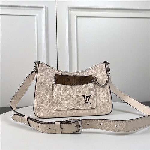 Replica Louis Vuitton White Marelle Bag Epi Leather M80689 BLV166