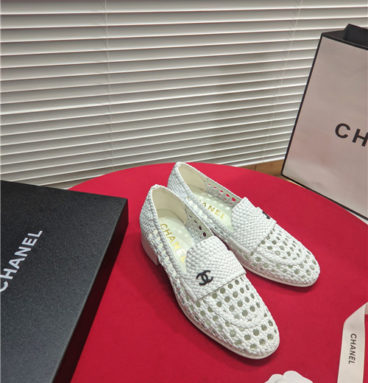 chanel woven shoes womens