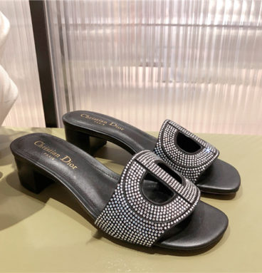 dior block heel sandals
