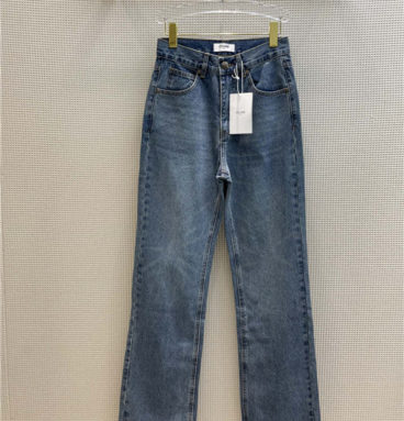 celine blue straight-leg jeans