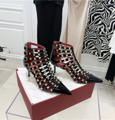 valentino rockstud alcove heels boots