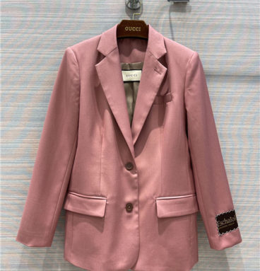 gucci pink suit