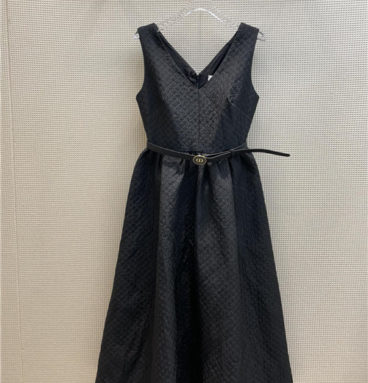 dior black jacquard dress