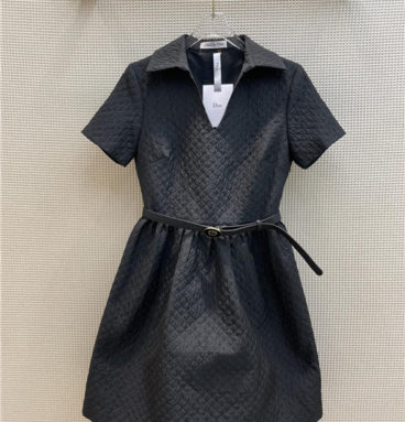 dior black jacquard dress