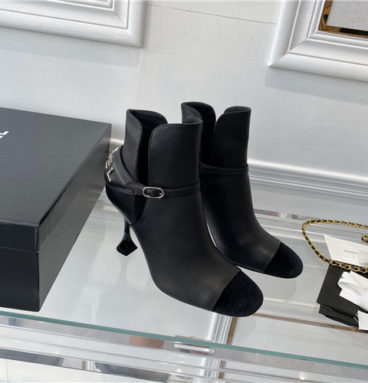 chanel high-heeled boots