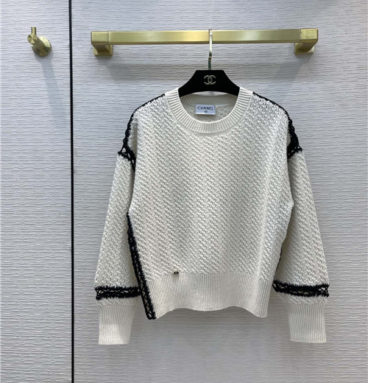 Chanel lantern sleeve cashmere sweater
