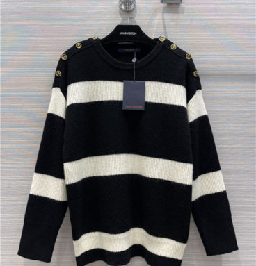 louis vuitton lv cashmere striped sweater