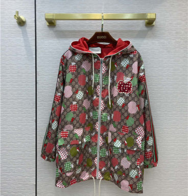 gucci embroidered printed nylon jacket