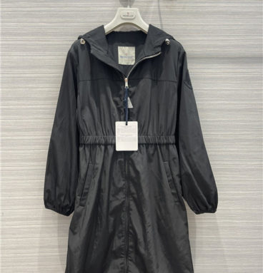moncler hooded trench coat