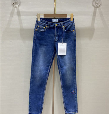 chanel straight-leg jeans womens
