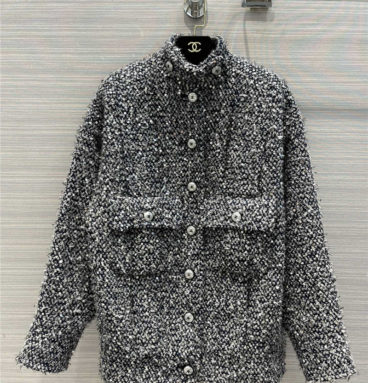 chanel flower sequin coat