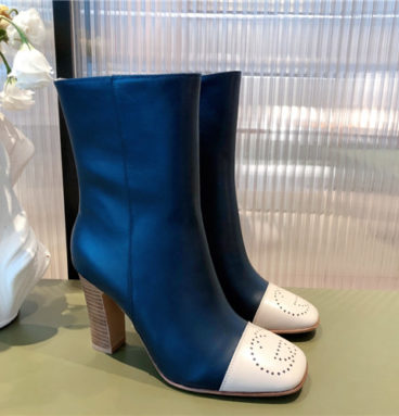 gucci chunky heel ankle boots