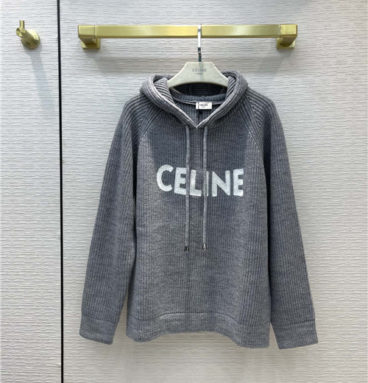 celine grey hooded sweater