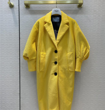 prada yellow coat jacket