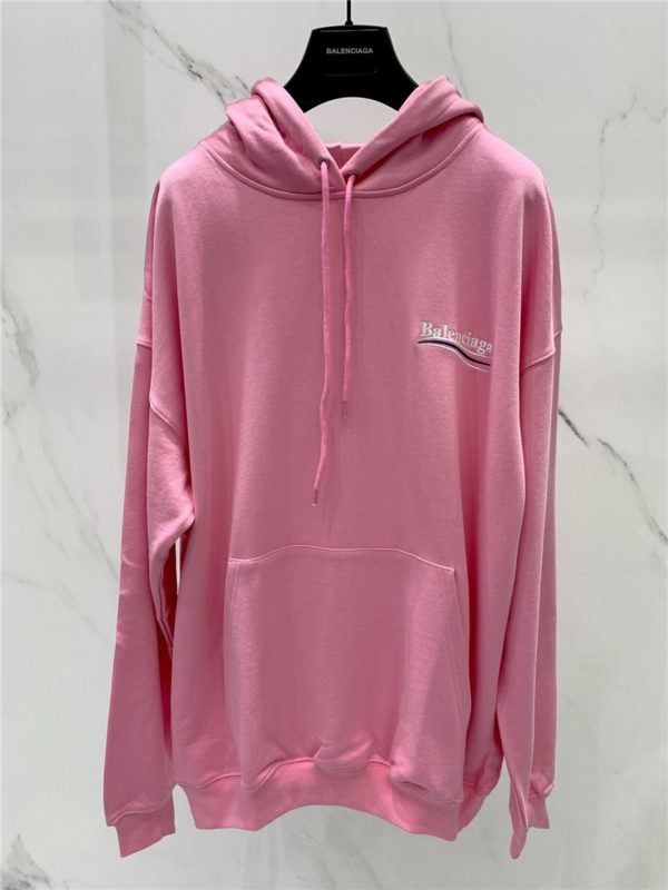 balenciaga embroidered logo letter hoodie