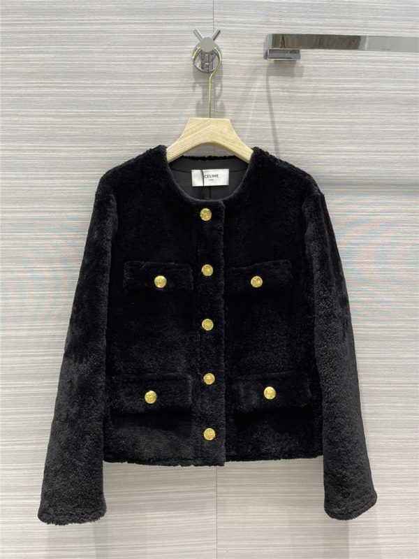 celine fur classic jacket coat