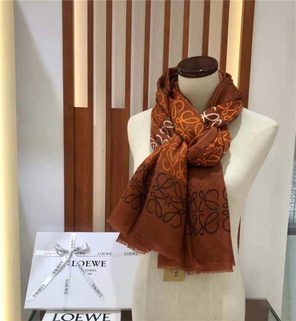 loewe anagram scarf in wool and cashmere