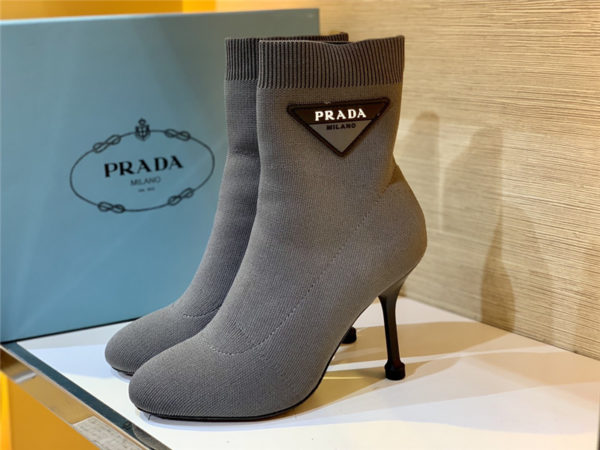 prada socks logo stretch boots