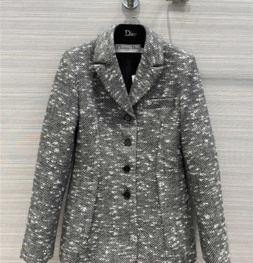 dior silk wool tweed suit jacket