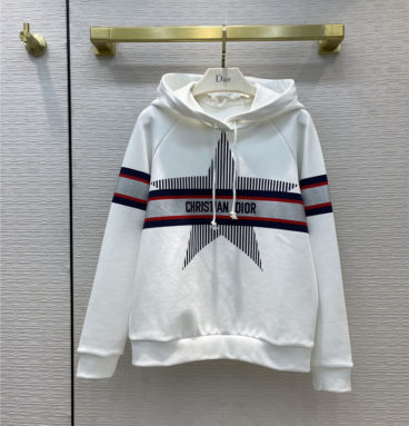 dior hooded long-sleeved sweatshirt
