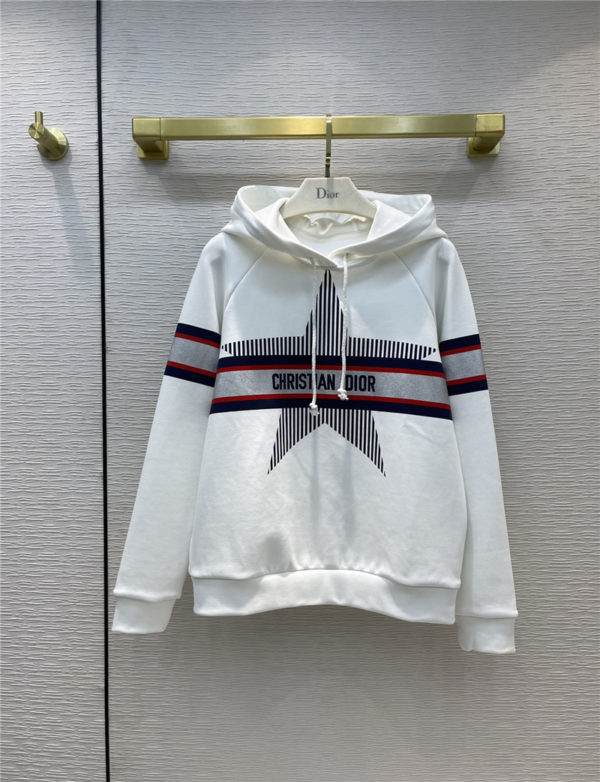 dior hooded long-sleeved sweatshirt