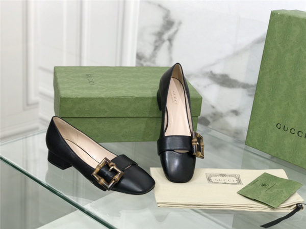 gucci bamboo buckle shoes