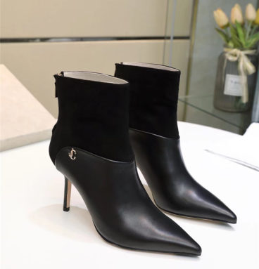 jimmy choo pointed high heel ankle boots