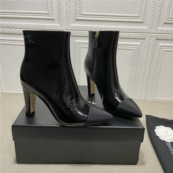 chanel high-heeled ankle boots