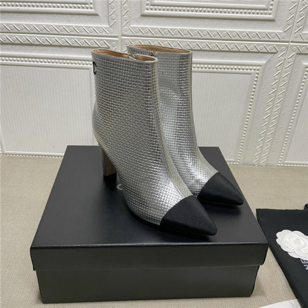 chanel high-heeled ankle boots