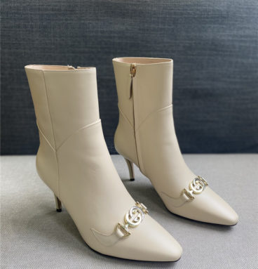 gucci pointed toe high-heeled ankle boots