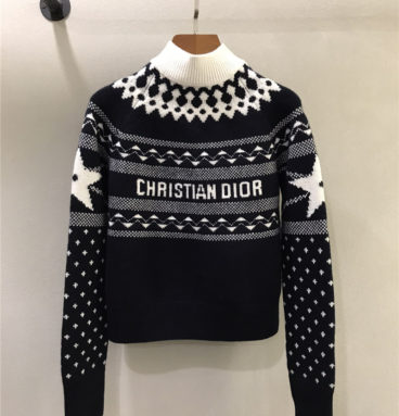 dior stand-up collar sweater