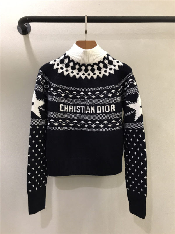dior stand-up collar sweater