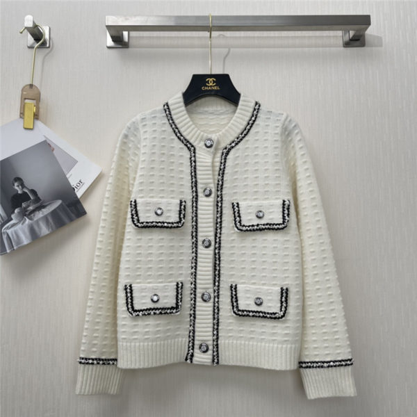 chanel thick cashmere cardigan