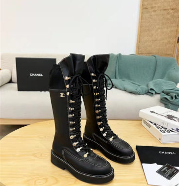 chanel coco long boots